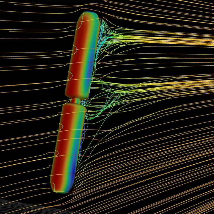 Résultat sur logiciel de simulation mécanique des fluides Ansys Fluent